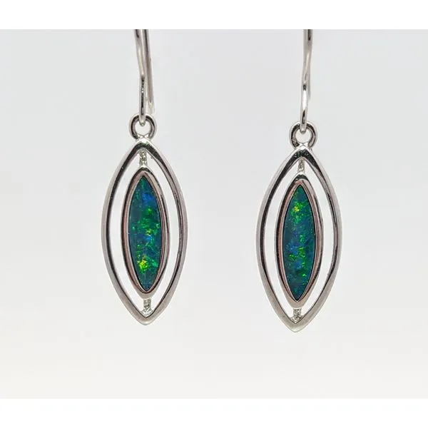 Sterling Silver Australian Opal Earrings Holly McHone Jewelers Astoria, OR