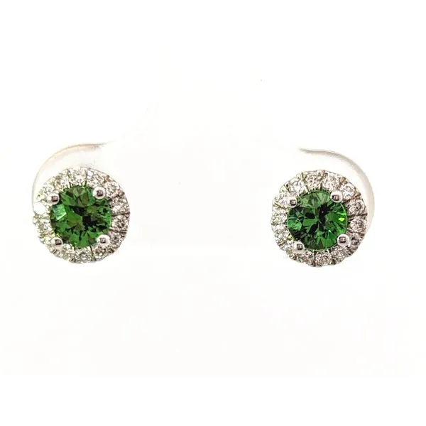 Sterling Silver Tsavorite Garnet Stud Earrings Holly McHone Jewelers Astoria, OR