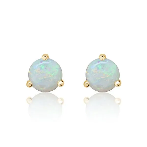 14K Yellow Gold Australian Opal Martini Earrings Holly McHone Jewelers Astoria, OR