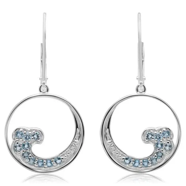 Sparkling Ocean Wave Sterling Silver Earrings Holly McHone Jewelers Astoria, OR
