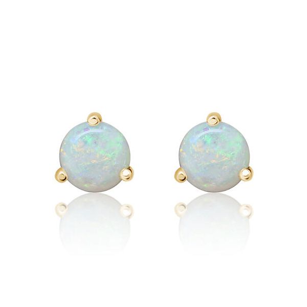 Australian Opal Martini Stud Earrings in 14K Gold Holly McHone Jewelers Astoria, OR