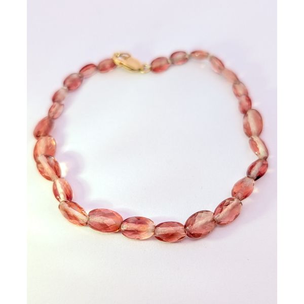 Oregon Sunstone Faceted Bead Bracelet Holly McHone Jewelers Astoria, OR
