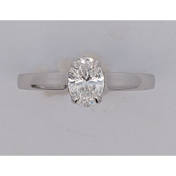 Lab Diamond Solitaire Ring in 14K White Gold Image 2 Holly McHone Jewelers Astoria, OR