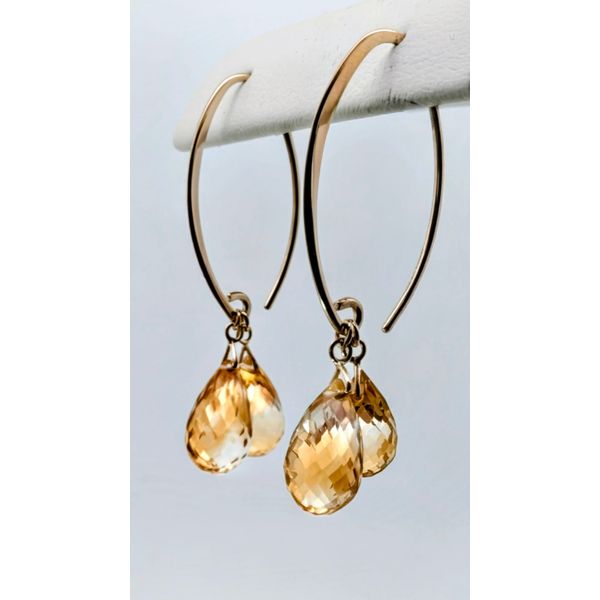 Citrine Briolette Dangle Earrings