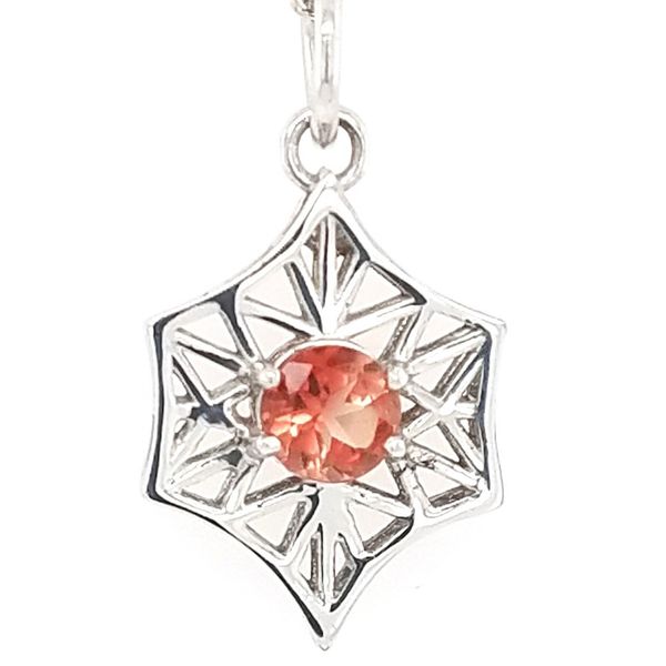 Holly McHone Custom Pendant Megler Bridge with Oregon Sunstone Holly McHone Jewelers Astoria, OR