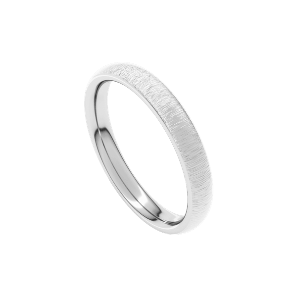 14 Karat White Gold Brushed Comfort Fit Wedding Band Holly McHone Jewelers Astoria, OR