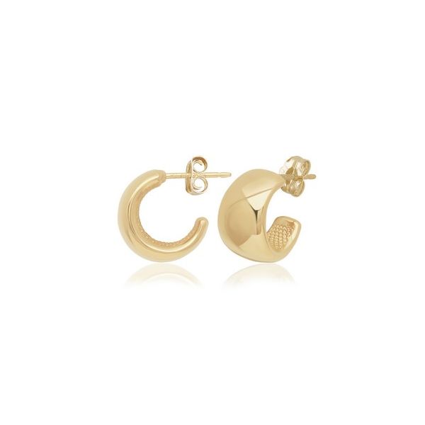 14 Karat Gold Small Hoop Post Earrings Holly McHone Jewelers Astoria, OR