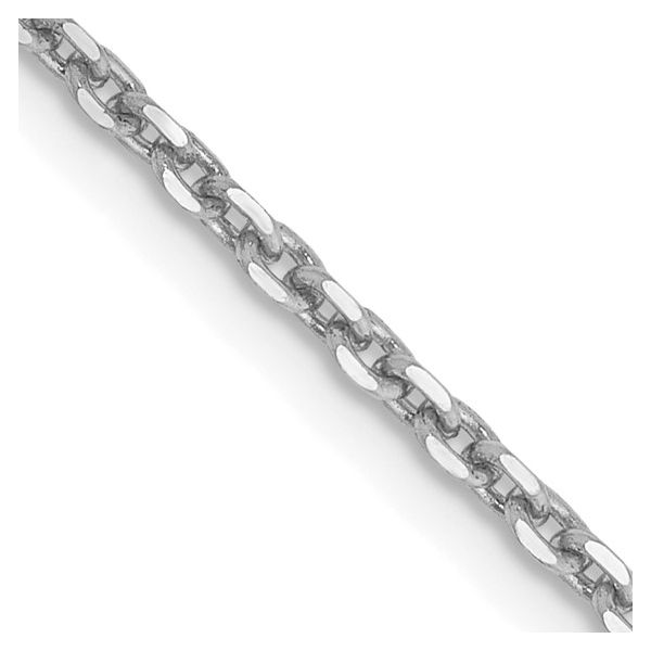 14K White Gold Diamond-Cut Cable Chain Image 2 Holly McHone Jewelers Astoria, OR