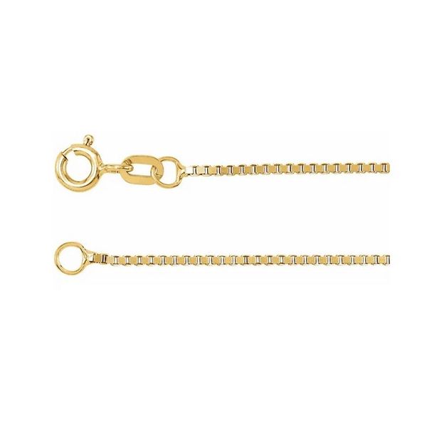 14K Gold Solid Box Chain Holly McHone Jewelers Astoria, OR