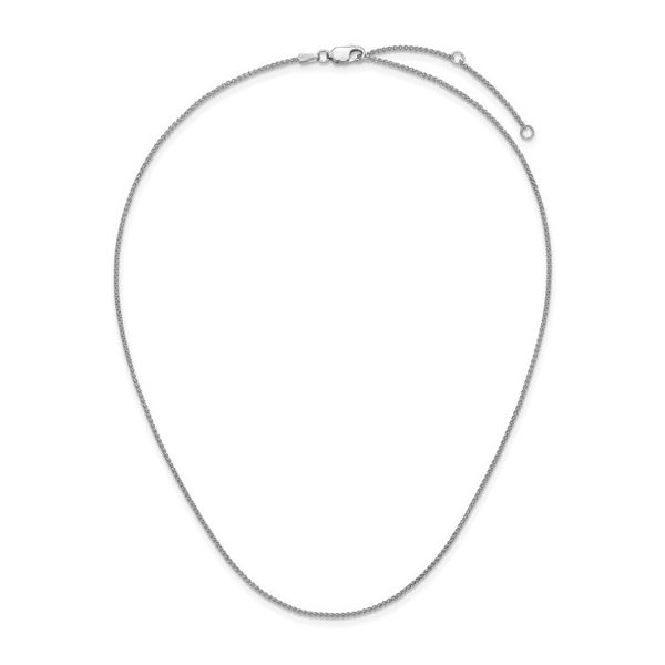 14K White Gold Baby Spiga Chain Image 2 Holly McHone Jewelers Astoria, OR