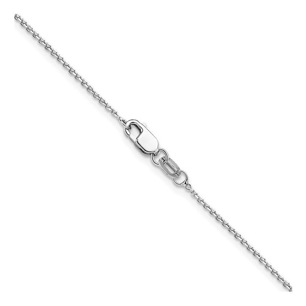 14K White Gold Round Cable Chain Image 2 Holly McHone Jewelers Astoria, OR