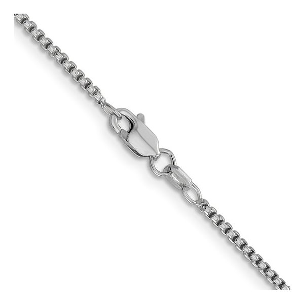 14K White Gold Semi-Solid Round Box Chain Image 2 Holly McHone Jewelers Astoria, OR