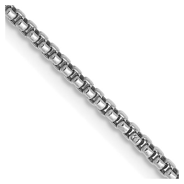 14K White Gold Semi-Solid Round Box Chain Holly McHone Jewelers Astoria, OR