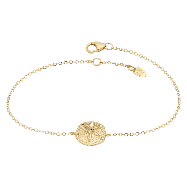14 Karat Gold Sand Dollar Bracelet Holly McHone Jewelers Astoria, OR
