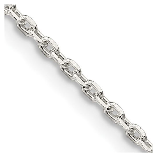Sterling Silver Beveled Oval Cable Chain Image 2 Holly McHone Jewelers Astoria, OR