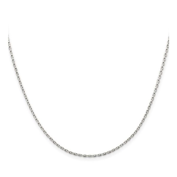 Sterling Silver Beveled Oval Cable Chain Image 3 Holly McHone Jewelers Astoria, OR