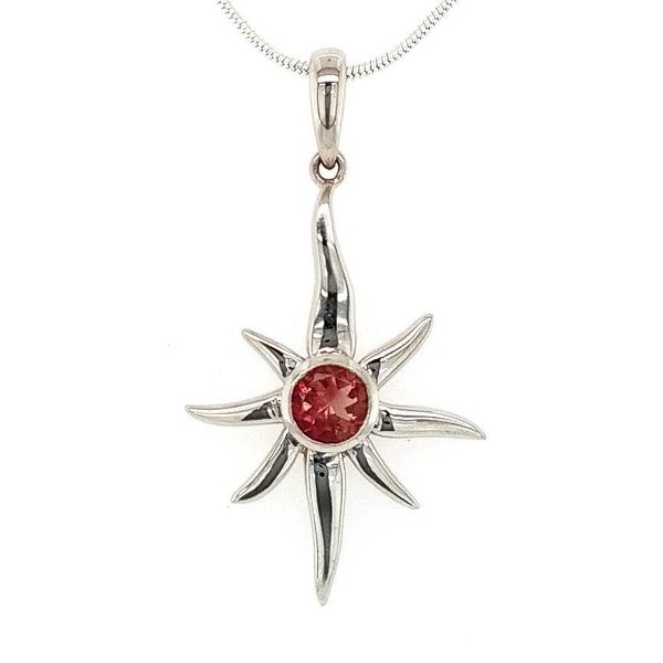 Oregon Sunstone Star Pendant in Sterling Silver Holly McHone Jewelers Astoria, OR