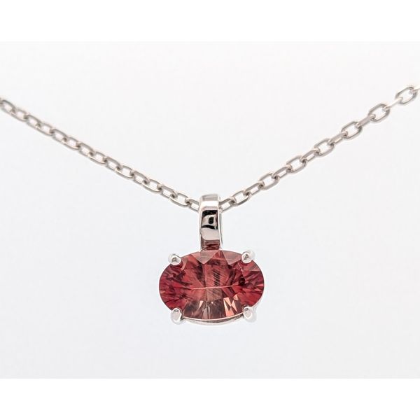 Oregon Sunstone East West Pendant in Sterling Silver Holly McHone Jewelers Astoria, OR