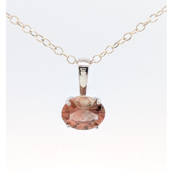 Oregon Sunstone East/West Pendant in Sterling Silver Holly McHone Jewelers Astoria, OR