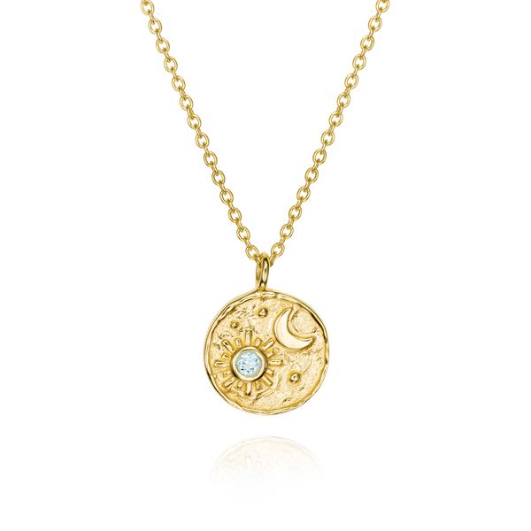 Topaz Celestial Pendant in Sterling Silver with 18K Vermeil Holly McHone Jewelers Astoria, OR