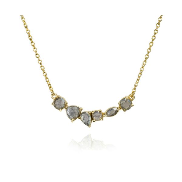 Labradorite Cluster Necklace in Sterling Silver with 18K Vermeil Holly McHone Jewelers Astoria, OR