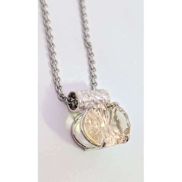 Oregon Sunstone East/West Pendant in Sterling Silver Holly McHone Jewelers Astoria, OR