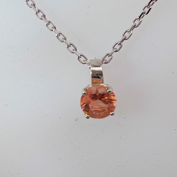 Oregon Sunstone Pendant in Sterling Silver Image 2 Holly McHone Jewelers Astoria, OR
