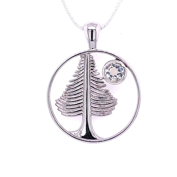 Oregon Sunstone Tree Pendant in Sterling Silver Holly McHone Jewelers Astoria, OR