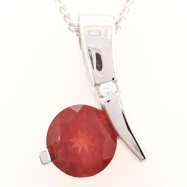 Oregon Sunstone & Topaz Pendant in Sterling Silver Holly McHone Jewelers Astoria, OR