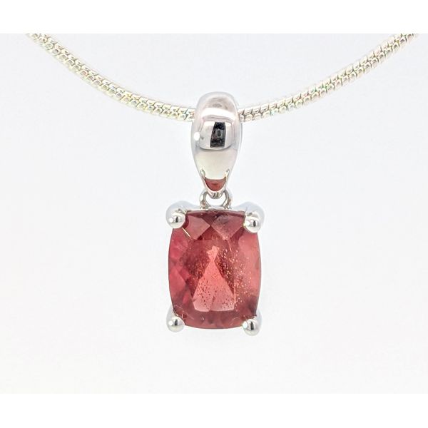 Oregon Sunstone Emerald-cut Pendant in Sterling Silver Holly McHone Jewelers Astoria, OR
