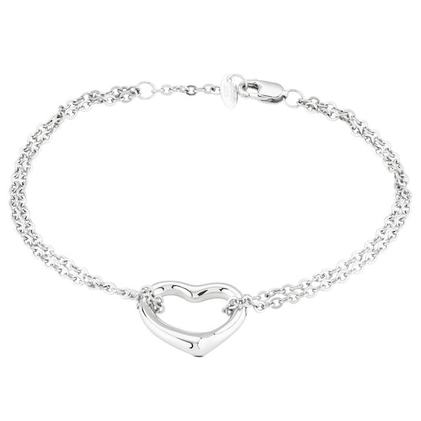 Sterling Silver Heart Cable Chain Bracelet Holly McHone Jewelers Astoria, OR