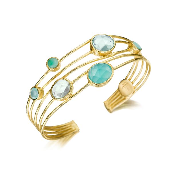Sterling Silver with 18K Vermeil Amethyst Aventurine Bracelet Holly McHone Jewelers Astoria, OR