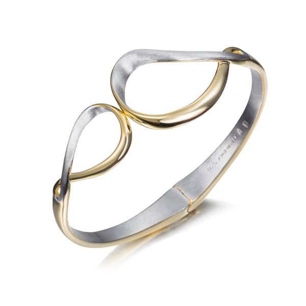 Sterling Silver with 18K Vermeil Two-Toned Bangle Bracelet Holly McHone Jewelers Astoria, OR