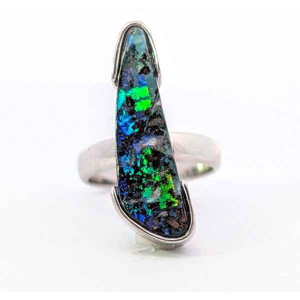 Australian Boulder Opal Ring in Sterling Silver Holly McHone Jewelers Astoria, OR