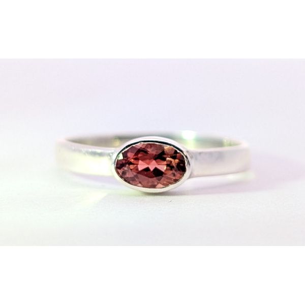 Oregon Sunstone East/West Ring in Sterling Silver Holly McHone Jewelers Astoria, OR