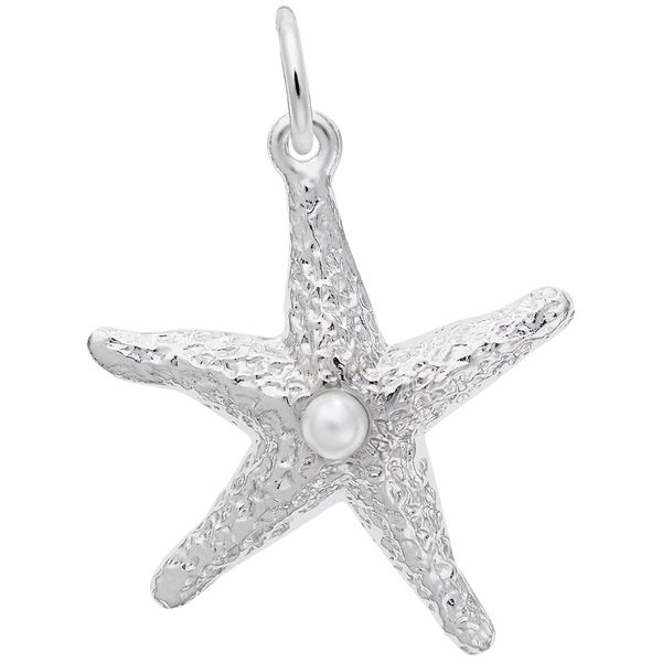Sterling Silver Starfish with Pearl Charm Holly McHone Jewelers Astoria, OR