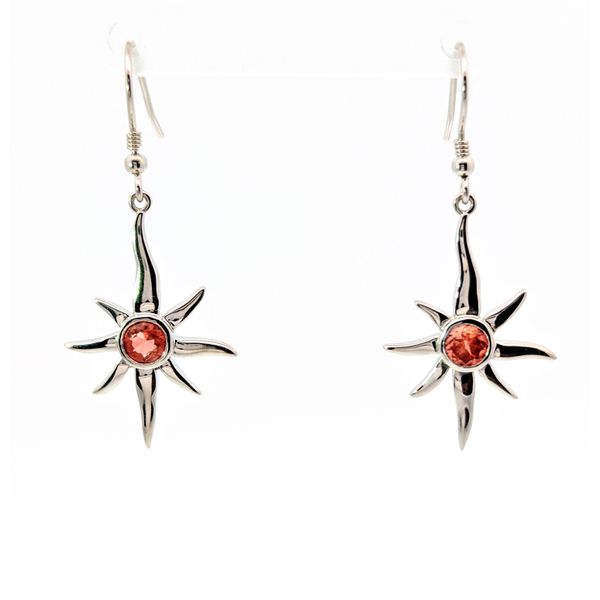 Oregon Sunstone Star Earrings in Sterling Silver Holly McHone Jewelers Astoria, OR