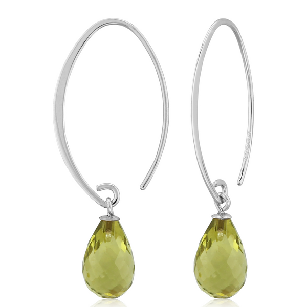 Peridot Sweep Dangle Earrings in Sterling Silver Holly McHone Jewelers Astoria, OR
