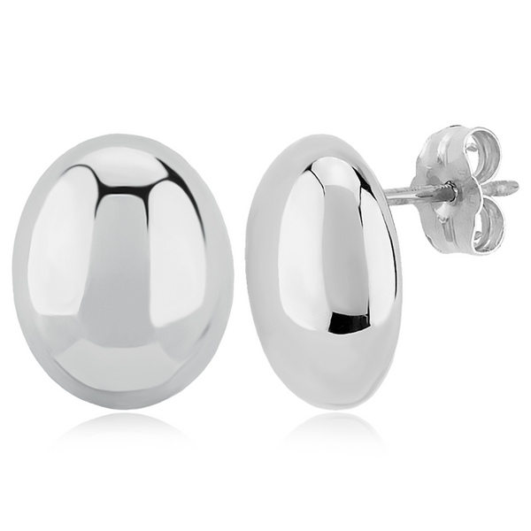 Sterling Silver Oval Stud Earrings Holly McHone Jewelers Astoria, OR
