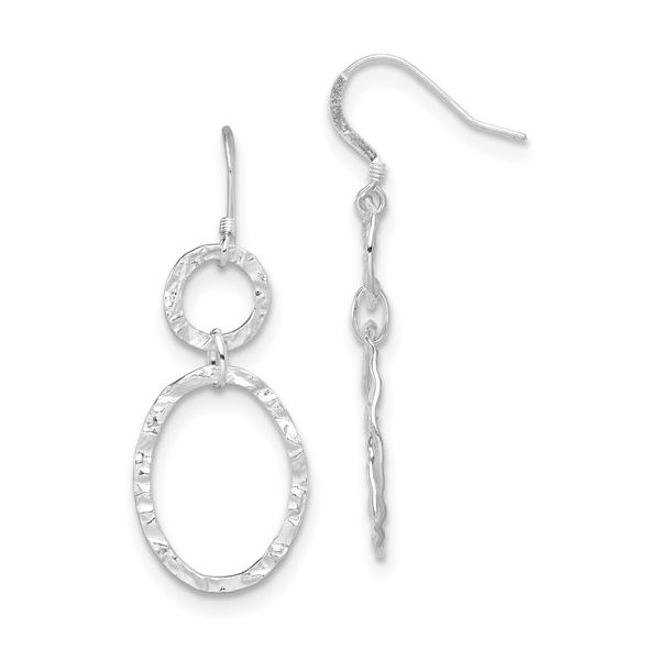 Sterling Silver Oval Dangle Earrings Image 2 Holly McHone Jewelers Astoria, OR