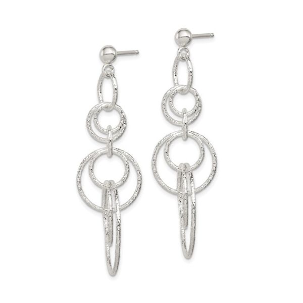 Sterling Silver Circle Links Dangle Earrings Image 2 Holly McHone Jewelers Astoria, OR