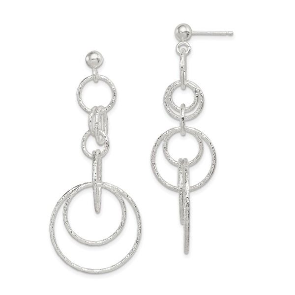 Sterling Silver Circle Links Dangle Earrings Holly McHone Jewelers Astoria, OR
