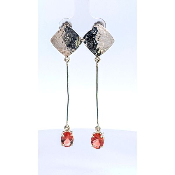 Oregon Sunstone Drop Earrings in Sterling Silver Holly McHone Jewelers Astoria, OR