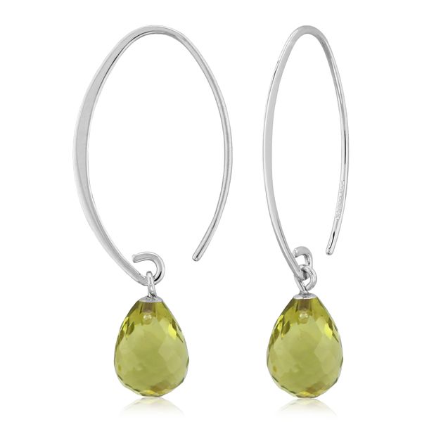 Peridot Sweep Dangle Earrings in Sterling Silver Holly McHone Jewelers Astoria, OR
