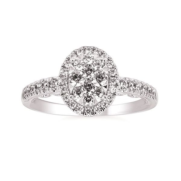 Enclosed Diamond Oval Engagement Ring Holtan's Jewelry Winona, MN