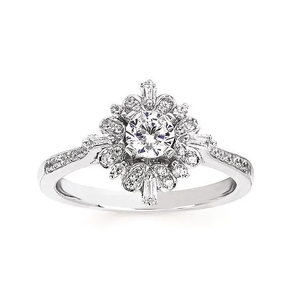 White Gold Art Deco Engagement Ring Holtan's Jewelry Winona, MN