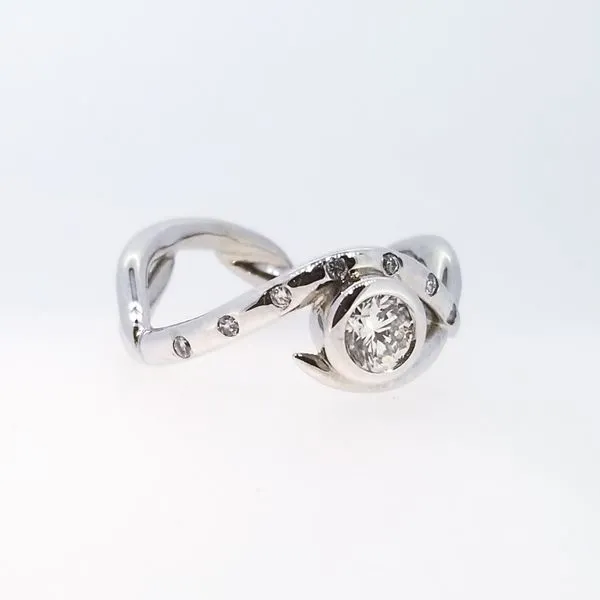 Custom Designed Abstract Engagement Ring Image 3 Holtan's Jewelry Winona, MN