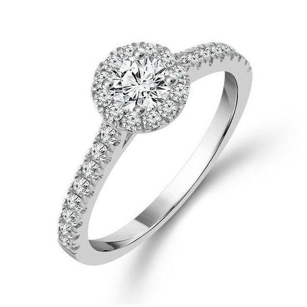 Round Halo Engagement Ring Holtan's Jewelry Winona, MN