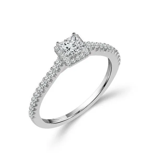 Princess Cut Halo Engagement Ring Holtan's Jewelry Winona, MN