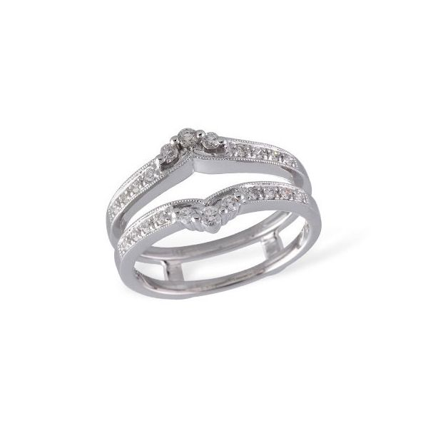 White Gold Ring Guard Wedding Band Holtan's Jewelry Winona, MN